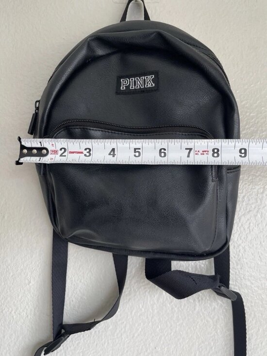 Victorias Secret PINK MINI Backpack Black Leather fashion travel school bag rare main image 4